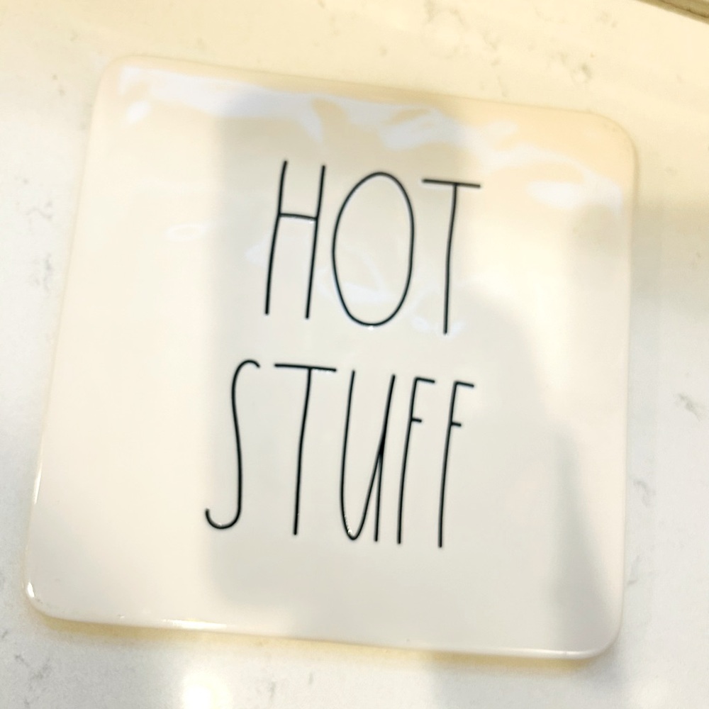 Rae Dunn HOT STUFF trivet